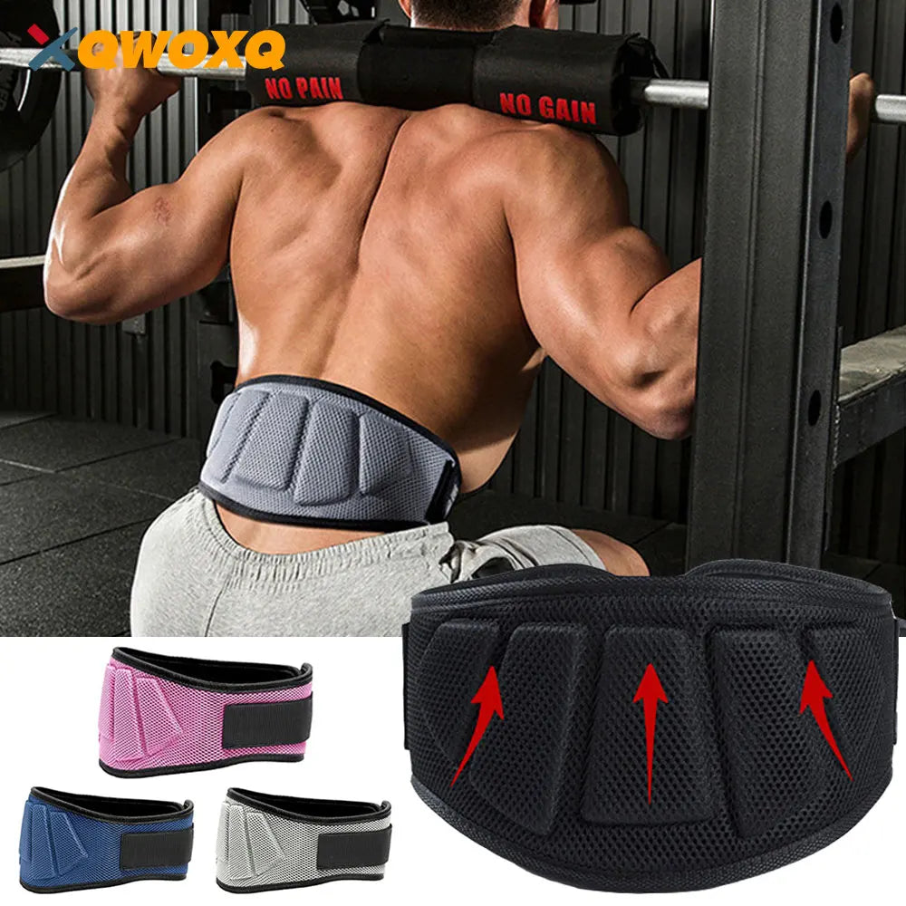 Sports Fitness Weight Lifting Waist Belts Gym Workout Lumbar Back Support, Powerlifting, Strength Training, Squat, Weightlifting